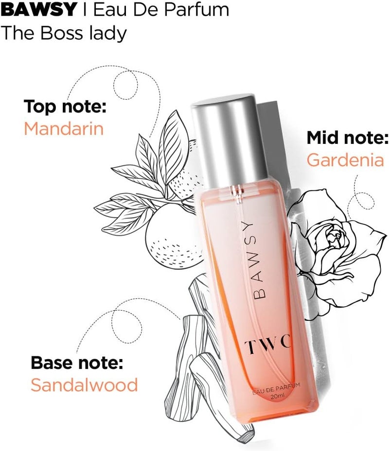 THE WOMAN'S COMPANY The Woman Company Vibe Tribe Perfume Gift Set for Women – 4*20ml | Premium Long-Lasting Fragrance | Specially Curated Perfumes | Bawsy for Office Going | Classy for Date | Gutsy for Outing | Sassy for - Image 5