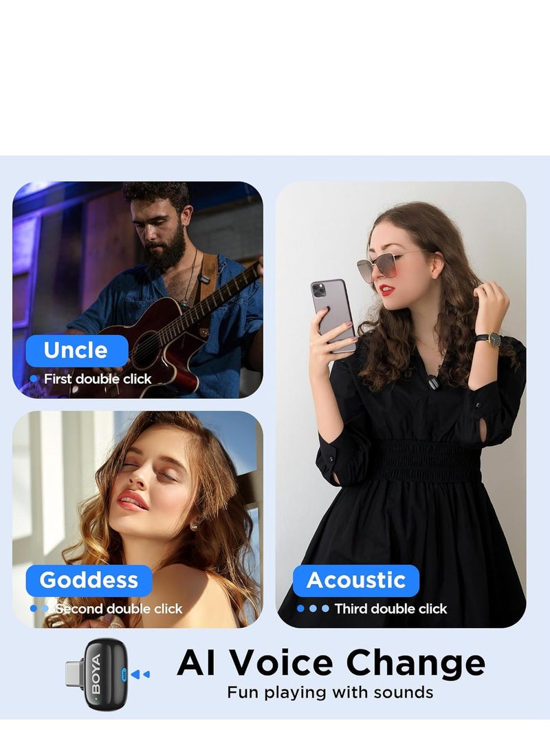 Mini 17 Wireless Lavalier Microphone For Android/Type-C, Ultra mini microphone with AI Voice Change, Noise Reduction , Metal Clip on Mic Vlogging TikTok YouTube Content Creators - pzsku/Z8F0F2D515287DDD9FD8CZ/45/_/1739628172/847e5643-ad05-4d5f-80e0-b1017d6c28d0