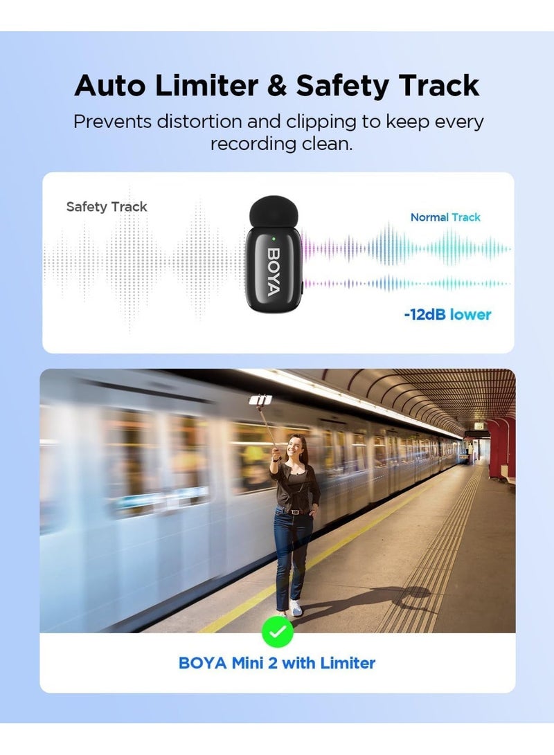 BOYA  Mini2- 6  Wireless mic 1 to 1 for TYPE C device - Image 3