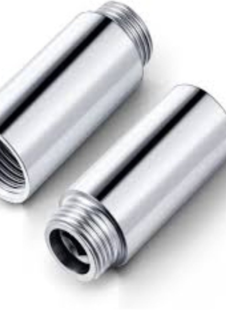 KNP - KNP Male to Female Chrome Extension Nipple (1/2x25mm) is a sturdy and efficient plumbing fitting designed to extend or connect pipes with ease. - Image 1