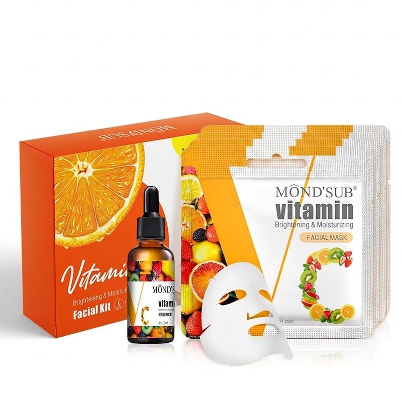 Mondsub Facial Kit – Vitamin C Brightening Serum and Face Mask Set