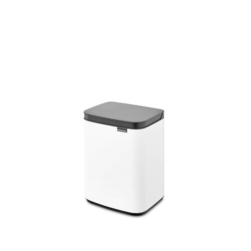 Brabantia Small Bo Trash Can 1.1 Gal - Easy Open, Soft Closing Lid, Hygienic, Space Efficient - for Bathroom, Home Office, Bedroom - White - LWH 7.9 x 6.8 x 10.7 - Image 3