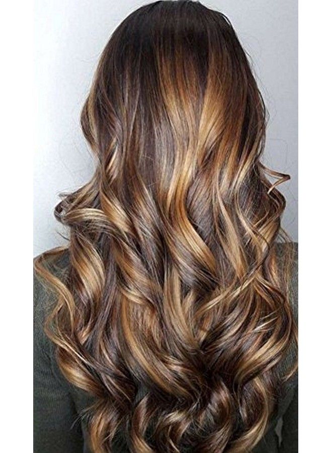 Rapidsflow شعر مستعار مستورد عالي الجودة 5 مشابك للنساء شعر مجعد / شعر مستعار للنساء والفتيات بطول 32 بوصة ووزن 200 جرام (بأضواء ذهبية) - Image 2