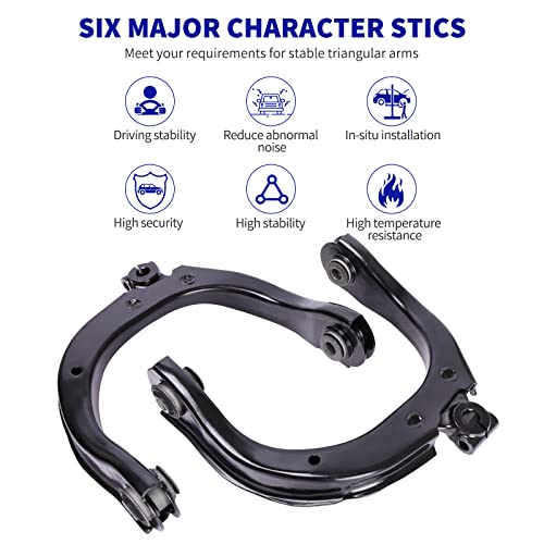 LCWRGS Front Upper Control Arms w/Ball Joints Replacement for 2002-2009 Chevy Trailblazer/SSR, 2002-2009 GMC Envoy, 04-2007 Buick Rainier, 02-2009 Isuzu Ascender/Oldsmobile Bravada/Saab 9-7X - Image 4