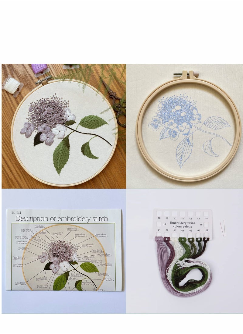 Excefore - Embroidery Kit for Beginners, 3 Sets Beginner Kits Art Craft Handy Sewing Include Clothes with Pattern, Instructions, Color Threads Needle - Image 1