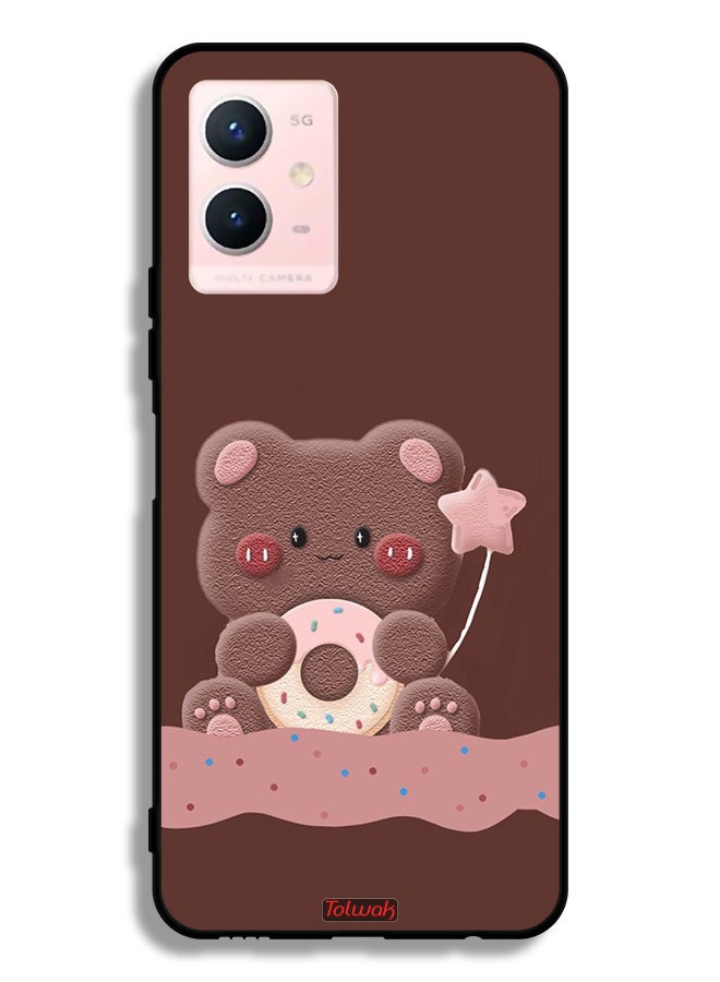 Tolwak Vivo Y33s 5G Protective Case Cover Donut Bear - Image 2