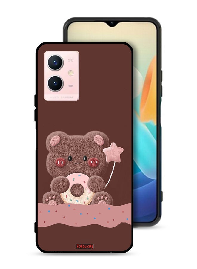 Tolwak Vivo Y33s 5G Protective Case Cover Donut Bear - Image 1