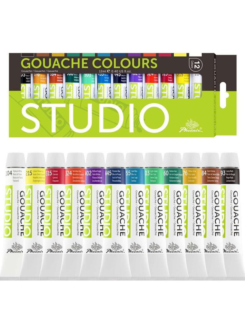 Phoenix Guache colors 12x12 ml - Image 1