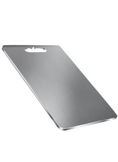 HAWAWA Stainless Steel Cutting Board for Kitchen Small Size 29x20cm, Heavy Duty SUS 304 Chopping Board for Meat, Cheese, Fruit, Vegetables, Non Slip, Dishwasher Safe Silver  - Image 1