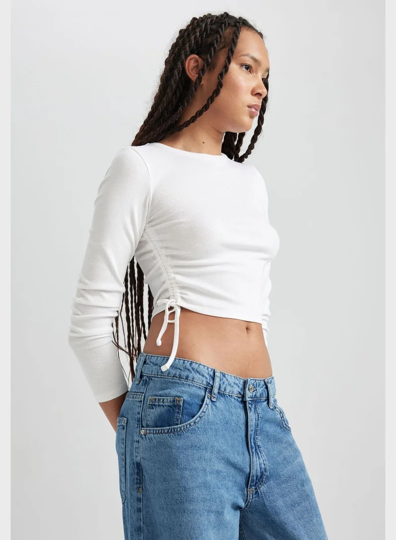Defacto  Crew Neck Crop Top for Women | Best Price UAE