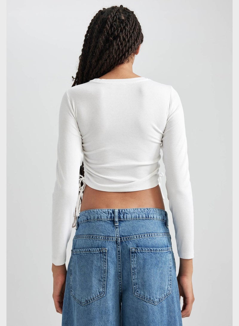 DeFacto Crew Neck Crop Top - Image 2