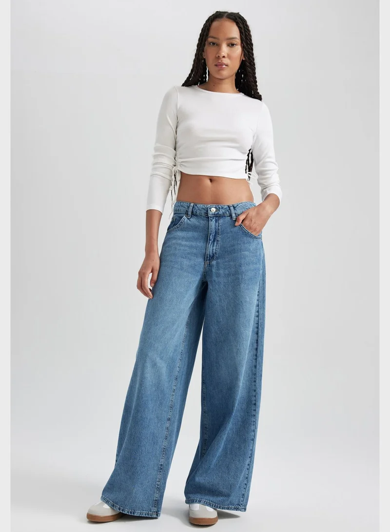 Defacto  Crew Neck Crop Top for Women | Best Price UAE