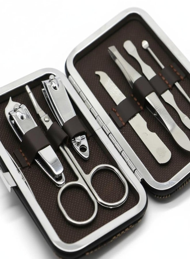 Drumstone (𝐄𝐱𝐥𝐮𝐬𝐢𝐯𝐞 𝟐𝟎 𝐘𝐞𝐚𝐫𝐬 𝐰𝐚𝐫𝐫𝐚𝐧𝐭𝐲) Portable 7 in 1 Nail Care Kit Stainless Steel Manicure Pedicure Set with Clippers Grooming Tools for Home Travel Use - Image 1