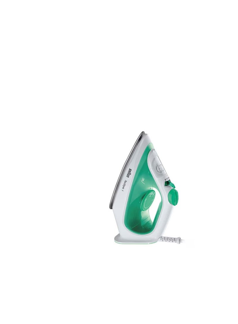 Braun TexStyle 1 Steam Iron, Super Ceramic Soleplate, Light & Quick Ironing, Rapid Heat, Auto-Off, Anti-Drip, Precision Tip, 2000 Watts, Self-Clean, Energy Saving - SI 1040 Green/White 220 ml 2000 W SI 1040 GR Green/White - Image 2