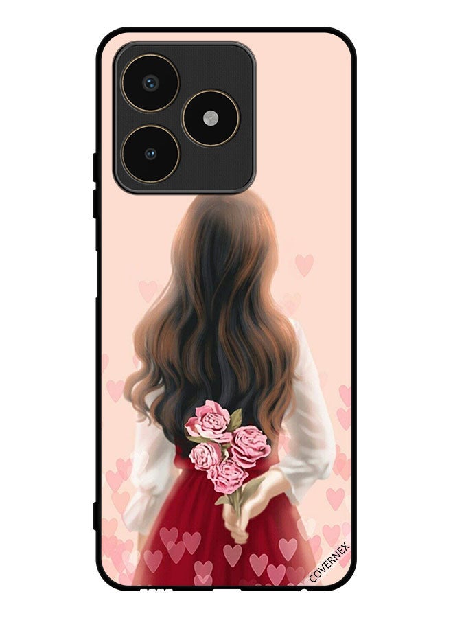 Covernex غطاء حماية لجهاز ريلمي C53 للبنات مع أزهار مخفية - Image 1