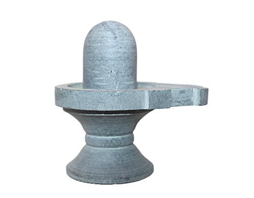 athizay Stone Shivling Statue Made up of Gorara Stone Handcrafted Shiva Lingam Available in Black and Grey in Different Sizes (10.5) - Image 4