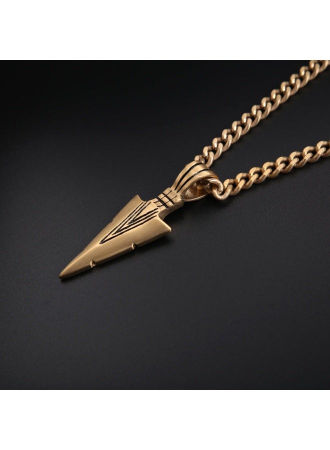 زنك قلادة زينك للرجال من الفولاذ المقاوم للصدأ باللون الذهبي | ZJPD019G - Image 4