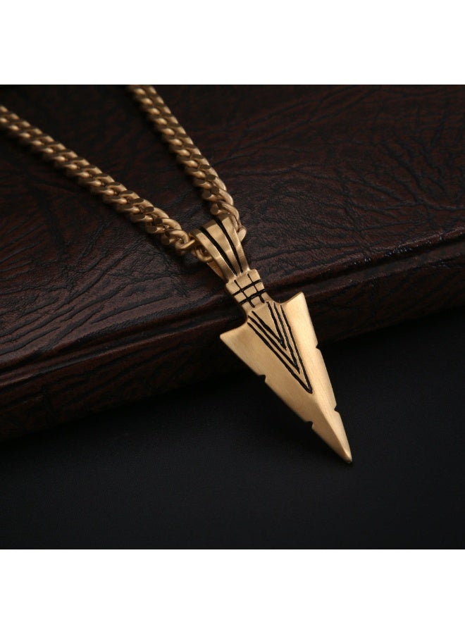 زنك قلادة زينك للرجال من الفولاذ المقاوم للصدأ باللون الذهبي | ZJPD019G - Image 3