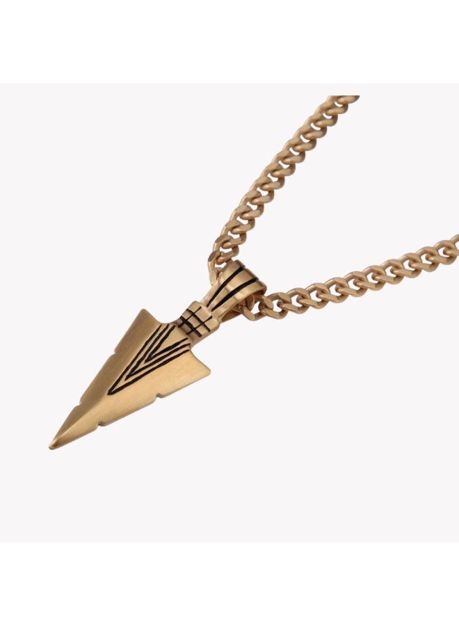 زنك قلادة زينك للرجال من الفولاذ المقاوم للصدأ باللون الذهبي | ZJPD019G - Image 2