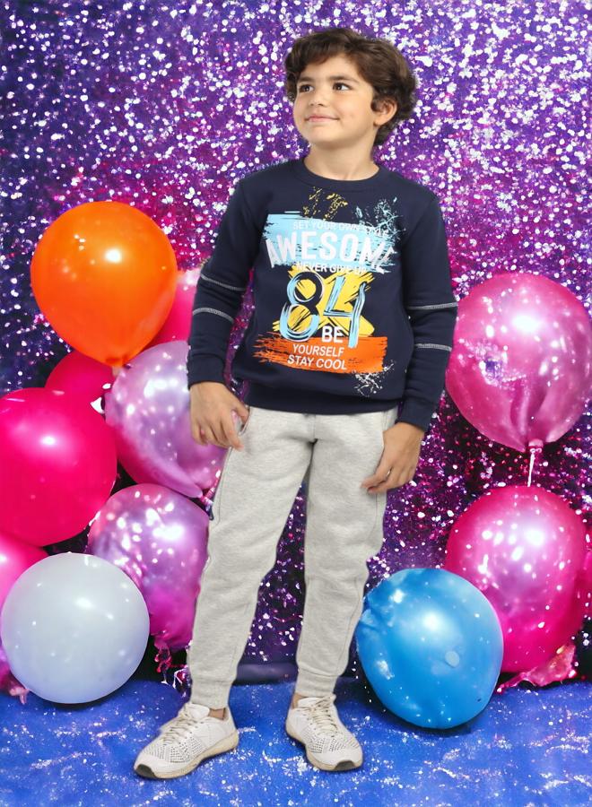 Melton Cotton Waffle-Textured Trousers for Boys (Aged 10) - Winter 2024 Trends, High-Quality Fabric, Ultra-Soft Materials