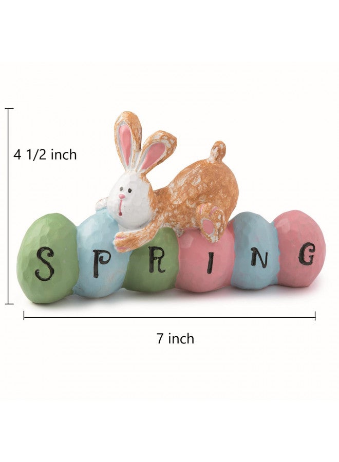 Fun Express Spring Bunny Tabletopper Easter Decorations - hand painted - Farmhouse Home Decor - Image 3