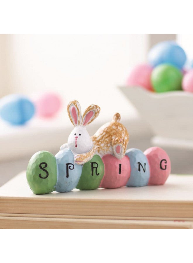 Fun Express Spring Bunny Tabletopper Easter Decorations - hand painted - Farmhouse Home Decor - Image 5