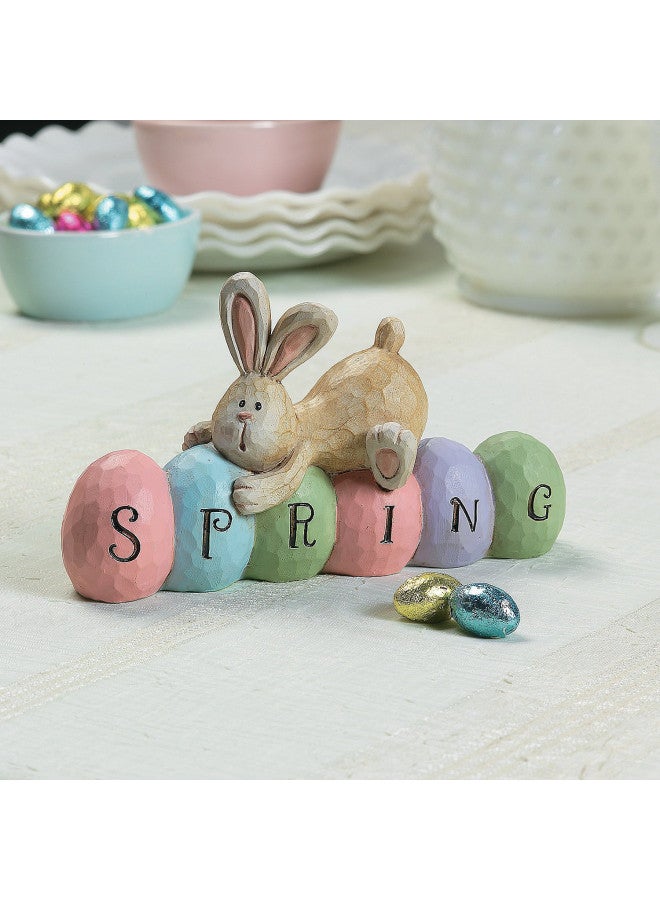 Fun Express Spring Bunny Tabletopper Easter Decorations - hand painted - Farmhouse Home Decor - Image 1