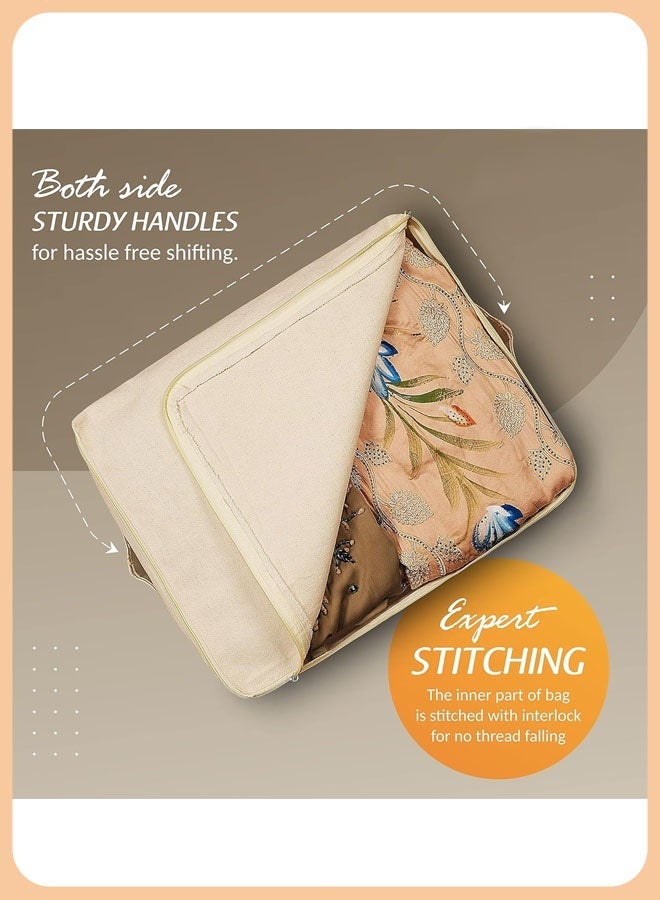 حقيبة تخزين ملابس، قطعة واحدة قابلة للطي، حقيبة تخزين ملابس ذات سعة كبيرة، حقيبة تخزين ألحفة قابلة للطي بنافذة شفافة كبيرة ومقابض حمل معززة، للألحفة والملابس وأغطية الأسرة - Image 4