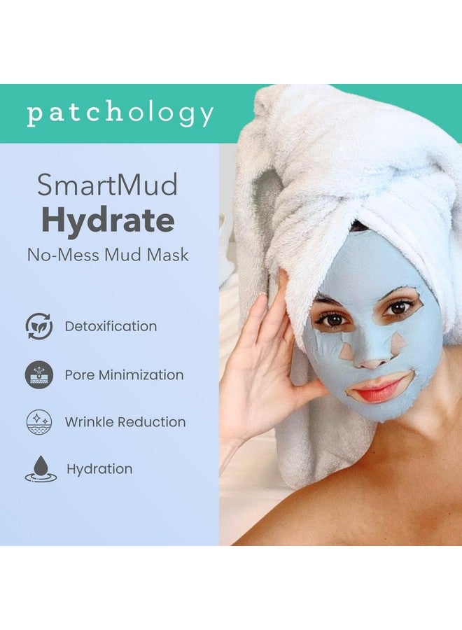 باتشولوجي قناع الطين Smartmud Hydrate No Mess Mud Mask قناع الطين الأزرق يساعد على تقشير المسام مع حمض الهيالورونيك لترطيب البشرة والوجه الناعم (1 قيراط) - Image 4