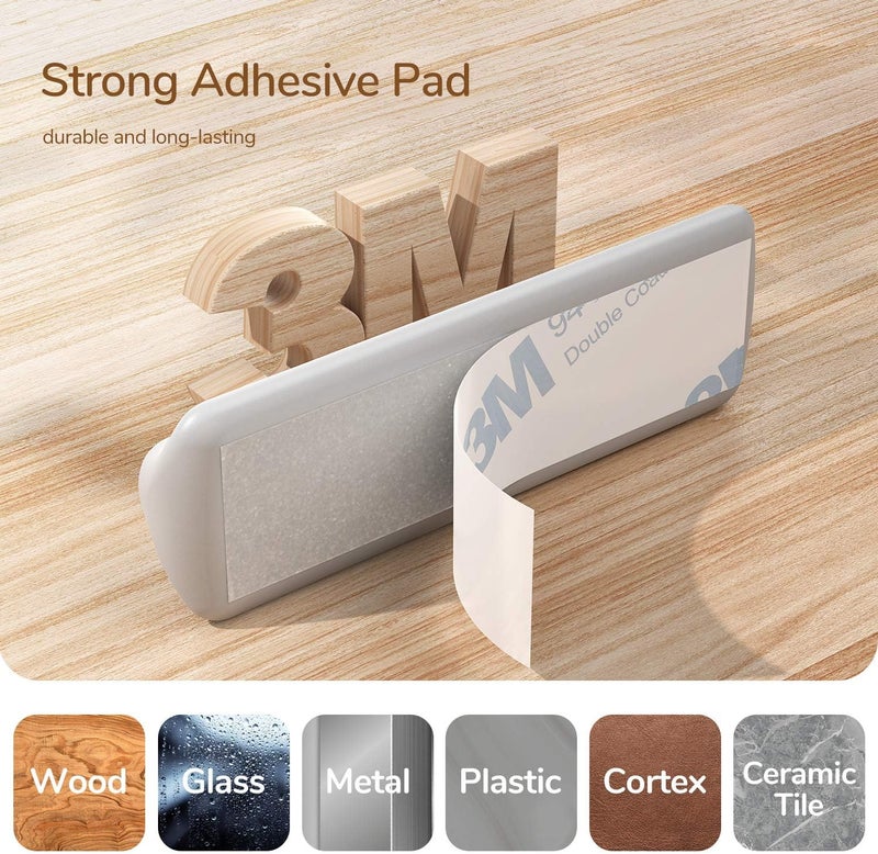 Syncwire Cable Clips, 5 Pack Gray Cord Organizer Cable Management Self Adhesive Cable Holder for Organizing Cable Cords, Ideal for Home, Office, Cubicle, Car, Nightstand, Desk Accessories - Image 3