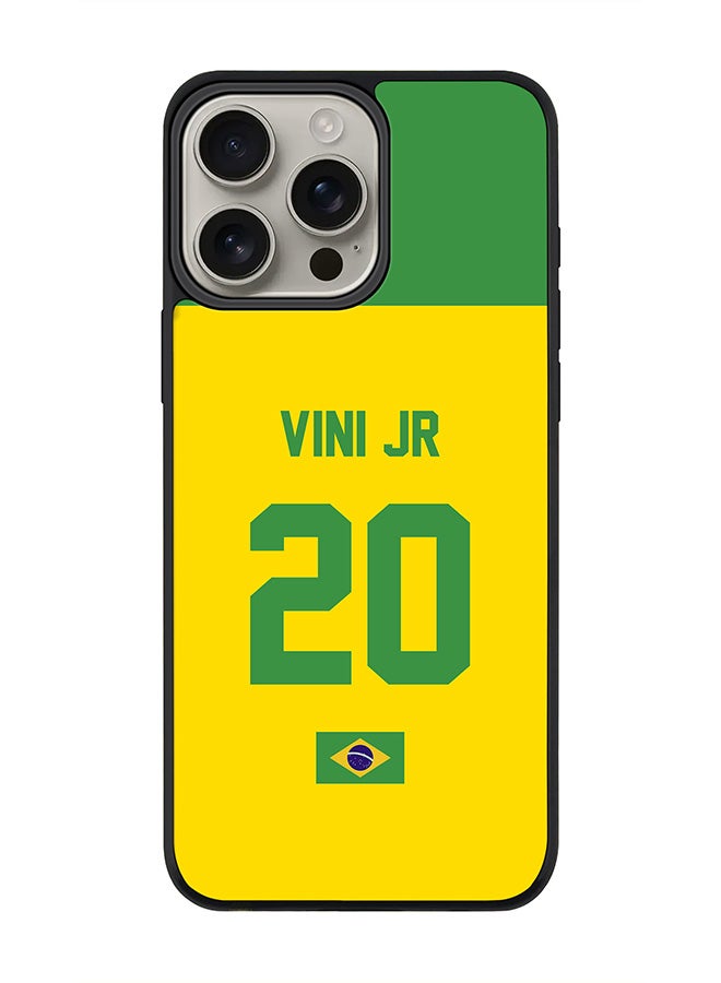 Stylizedd For iPhone 16 Pro Max Case [Compatible with MagSafe] Slim Magnetic cover Phone Case iPhone 16 Pro Max -Football - Brazil  Vini Jr - Image 1