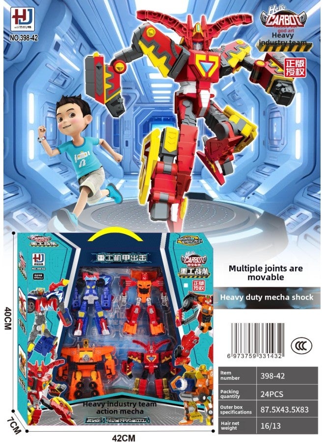 Genuine Kabao Car God Robot Boy Toy Car Mobile Mecha Training Course Organization Children's Toy Gift-Color:398-42 Kabaoshen - Image 1