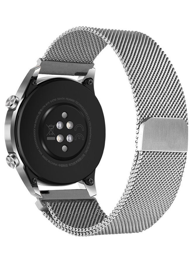 نيبمينينت باند ساعة شبكي من الإستانلس ستيل لساعة هواوي GT 2 فضي - Image 1