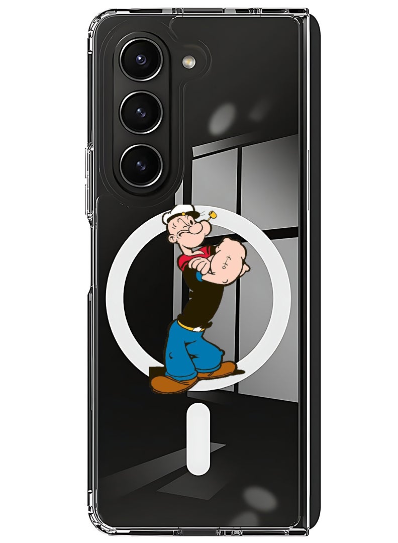 Theodor Magnetic Case for Samsung Galaxy Z Fold 5 Compatible with MagSafe Wireless Charging, Shockproof Phone Bumper Cover Popey - Image 1