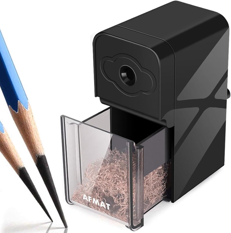 AFMAT Long Point Pencil Sharpener, 8-20mm Long Pencil Nibs, Self-Feed & Adjustable Pencil Sharpness, Artist Pencil Sharpener Manual for φ6-8.2mm Charcoal/Art/Drawing/Sketching/Colored Pencils PS10 - Image 1