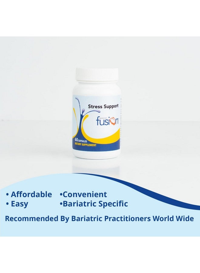 Bariatric Fusion Stress Support* | Vegan Supplement with Magnesium and Ashwagandha | Daily Vitamin for Women and Men | Gluten, Dairy and Soy Free | Non-GMO | 60 Capsules - Image 5