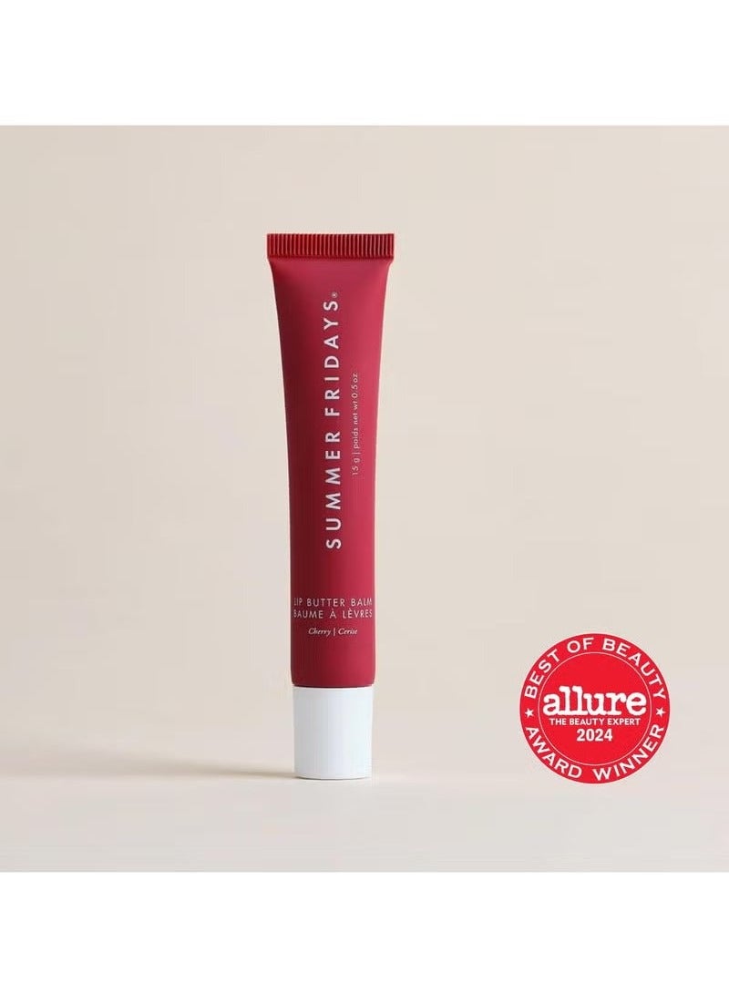 SUMMER FRIDAYS Tinted Lip Butter Balm - Conditioning Vegan Lip Balm for Instant Moisture, Shine & Hydration - Sheer-Tinted, Soothing Skincare - Cherry (.5 Oz) - Image 2