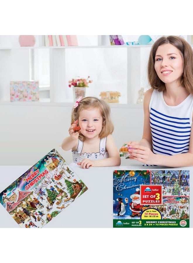 فنبلاست أحجية فن بلاست للأطفال - أحجية عيد الميلاد للأطفال، لعبة أحجية الصور المقطوعة للأطفال بعمر 5 سنوات فما فوق، هدايا عيد الميلاد للأطفال، هدايا إرجاع للأطفال، ألعاب للأطفال، لعبة عائلية داخلية - مقاس 30×22 سم - Image 5