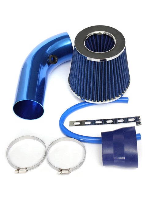 76mm Universal Car Air Intake Kit High Flow Cold Air Intake Induction Pipe Hose Kit with Modification Air Filter Compatiable with 76mm or 64mm Air Intake Hose
