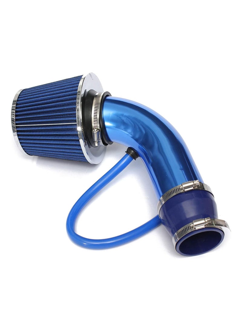 76mm Universal Car Air Intake Kit High Flow Cold Air Intake Induction Pipe Hose Kit with Modification Air Filter Compatiable with 76mm or 64mm Air Intake Hose