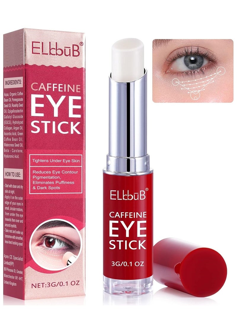 ELBBUB Caffeine Eye Stick Anti Wrinkle Eye Cream for Puffy Eyes Dark Circles Eye Bags Crows Feet Wrinkles Reduces Wrinkles Saggy Skin Puffy Eyes - Image 1