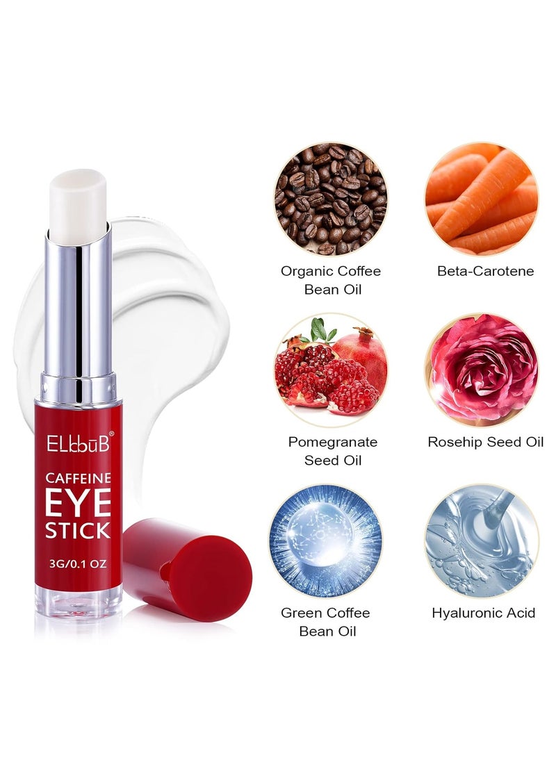 ELBBUB Caffeine Eye Stick Anti Wrinkle Eye Cream for Puffy Eyes Dark Circles Eye Bags Crows Feet Wrinkles Reduces Wrinkles Saggy Skin Puffy Eyes - Image 3