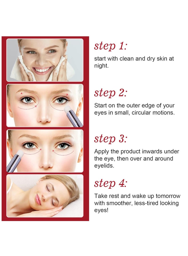 ELBBUB Caffeine Eye Stick Anti Wrinkle Eye Cream for Puffy Eyes Dark Circles Eye Bags Crows Feet Wrinkles Reduces Wrinkles Saggy Skin Puffy Eyes - Image 4