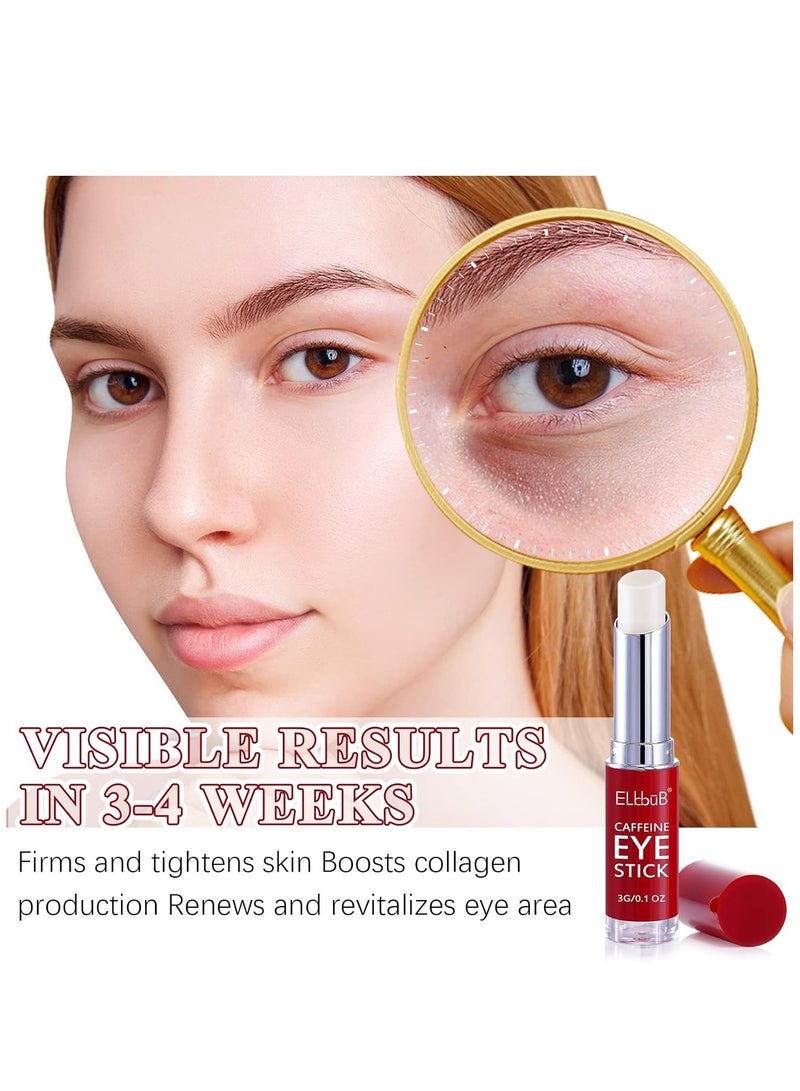 ELBBUB Caffeine Eye Stick Anti Wrinkle Eye Cream for Puffy Eyes Dark Circles Eye Bags Crows Feet Wrinkles Reduces Wrinkles Saggy Skin Puffy Eyes - Image 2