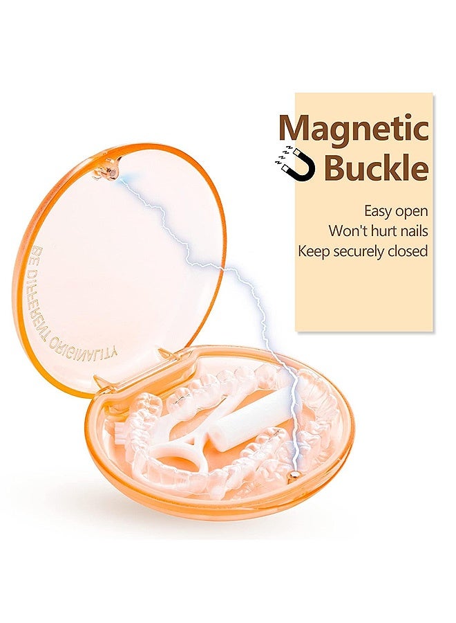 Photon حافظة تثبيت محمولة من قطعتين، حافظة واقي فم بغطاء مفصلي بإغلاق مغناطيسي، حافظات تقويم أسنان رفيعة لتقنية إنفيزلاين - Image 4