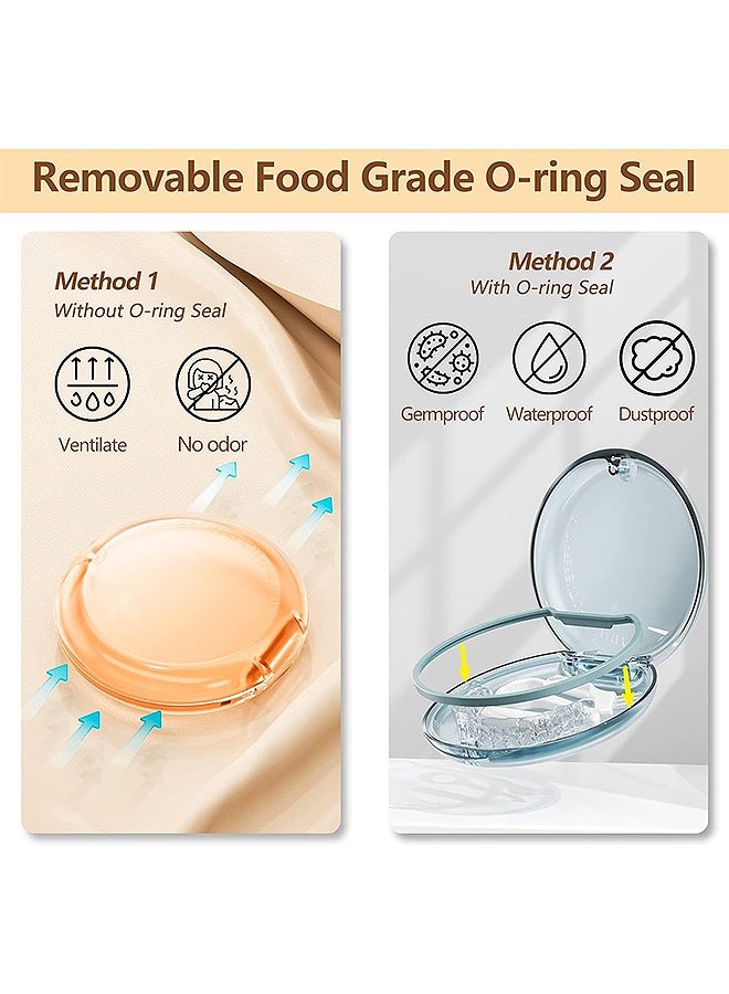 Photon حافظة تثبيت محمولة من قطعتين، حافظة واقي فم بغطاء مفصلي بإغلاق مغناطيسي، حافظات تقويم أسنان رفيعة لتقنية إنفيزلاين - Image 3