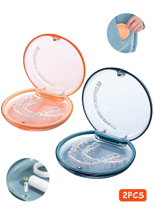 Photon حافظة تثبيت محمولة من قطعتين، حافظة واقي فم بغطاء مفصلي بإغلاق مغناطيسي، حافظات تقويم أسنان رفيعة لتقنية إنفيزلاين - Image 1