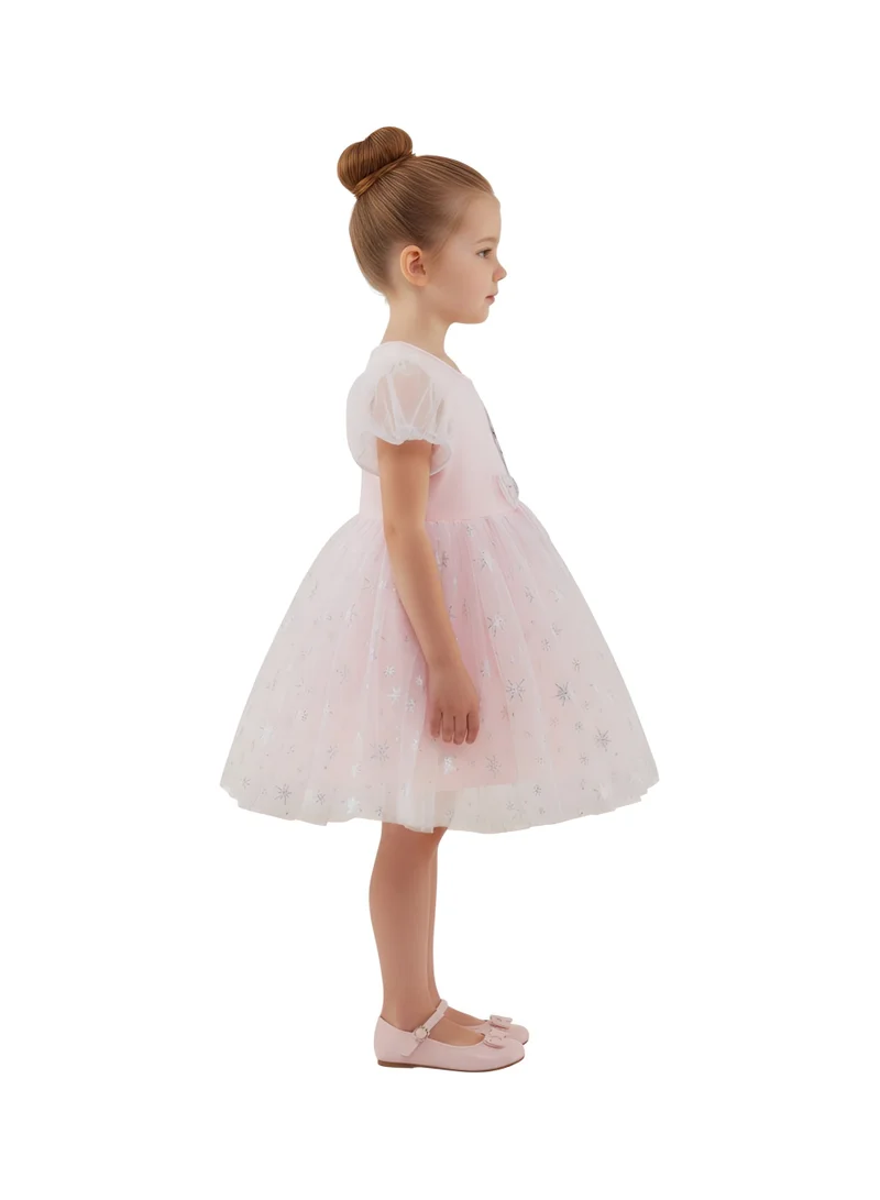 بيداني فستان إلسا الثلجي الوردي اللامع