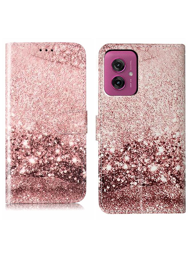 إيروريكس جراب هاتف موتورولا موتو جي 55 من الجلد بنمط رخامي ملون - Image 1