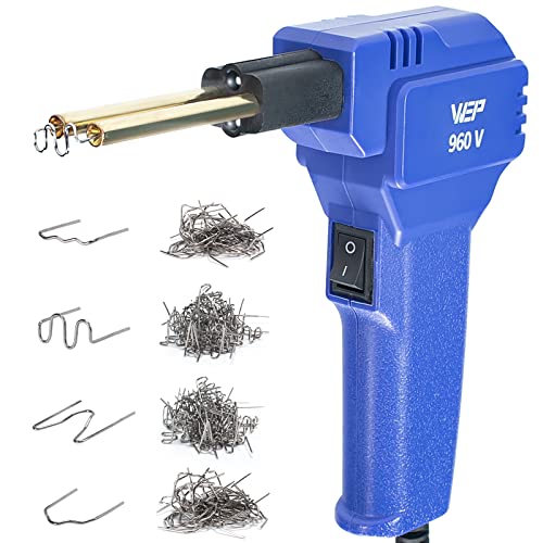 WEP 960-V Plastic Welder Kit 110V with LED Lights with 200 Hot Staples and Pliers for Car Bumper Plastic Welding, Plastic Gas Tank Repair, a Great Automotive Tools for Mechanics - Image 1